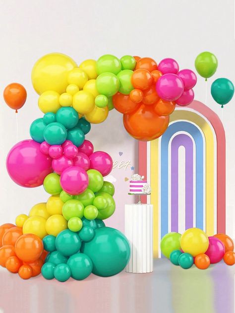 141pcs Balloon Arch Decoration Kit, For Weddings, Birthdays, Anniversaries, Graduations - Versatile Indoor & Outdoor Decor Multicolor    Latex     Event & Party Supplies, size features are:Bust: ,Length: ,Sleeve Length: Balloon Inspiration, Balloon Arch Decorations, Disposable Mascara Wands, Arch Decoration, Rose Gold Balloons, Mascara Wands, White Balloons, Arch Kit, Gold Balloons