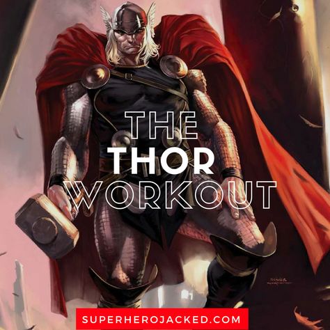 The Thor Workout Thor Physique, Mythology Thor, Thor Transformation, Thor In Mythology, Chris Hemsworth Workout, Viking Workout, Thor Workout Chris Hemsworth, Strongman Training, Hero Workouts