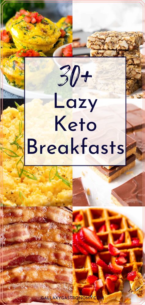 From classics like eggs and bacon to treats like peanut butter bars, this Lazy Keto Breakfast Roundup has something for everyone! With minimal ingredients, these recipes are so easy to throw together, helping you stick to your keto goal from the moment you wake up. Lazy Keto Breakfast, Easy Keto Breakfast Recipes, Easy Keto Breakfast, Quick Keto Breakfast, Keto Breakfasts, Keto Breakfast Recipes, Eggs And Bacon, Lazy Keto, Breakfast Low Carb