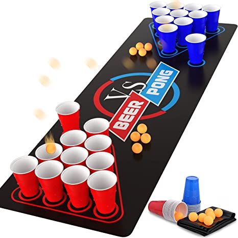 Games For Adults Party, Beer Pong Rules, Mini Beer Pong, Drinking Games For Adults, Beer Pong Cups, Drunk Games, Christmas Party Games For Adults, Adult Drinking Games, Adult Birthday Party Games