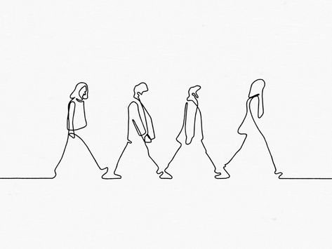 Beatles Diy, Beatles Painting, Beatles Drawing, Musical Instruments Drawing, Dance Artwork, Arm Band Tattoo, Abbey Road, Cool Sketches, Stitching Art