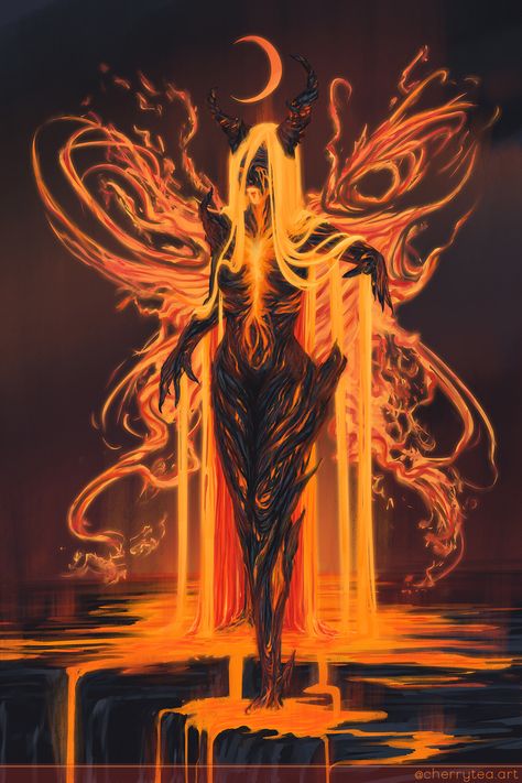 https://www.artstation.com/artwork/YeJYkV Fire Elemental Art, Fire Elemental Character Design, Flame Elemental, Lava Elemental, Lava Creature, Flame Creature, Lava Monster Concept Art, Lava Monster, Core Of The Earth