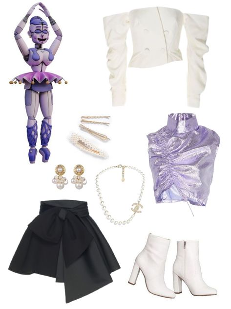 Ballora Inspired Outfits, Lolbit Inspired Outfits, Fnaf Inspired Outfits Lolbit, Fnaf Ballora Cosplay, Ballora Costume, Fnaf Clothes Outfits, Fnaf Themed Outfits, Fnaf Sister Location Ballora, Fnaf Costume Ideas