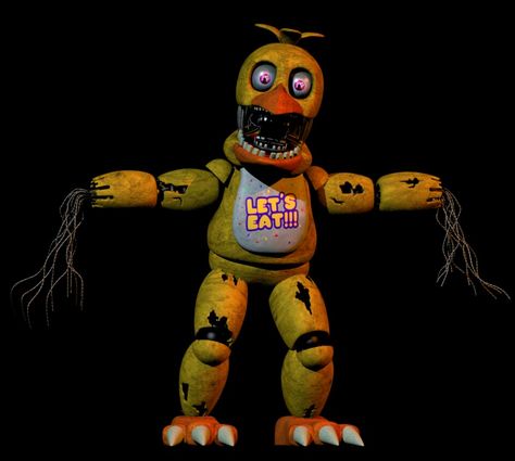 Withered Chica... She looks more like an eagle Withered Chica Fanart, Fnaf Withered Chica, Fnaf Homescreen, Chica Costume, Withered Chica, Fnaf Random, Fnaf Animatronics, Freddy 2, 2010s Nostalgia