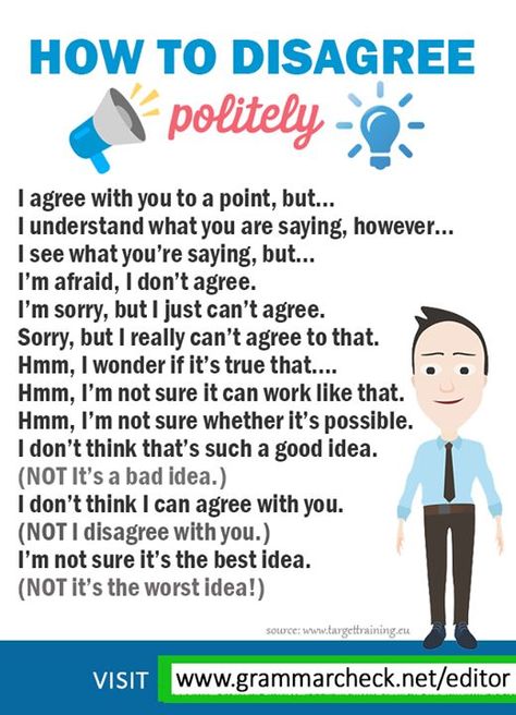 How to disagree politely Taal Posters, Business Writing Skills, Classroom Charts, Essay Writing Skills, Conversational English, English Vocab, Business Writing, Good Vocabulary Words, Good Vocabulary