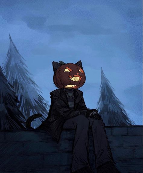 Cat Jack-O-Lantern #art Pumpkin Head, A Cat, Halloween, Wall