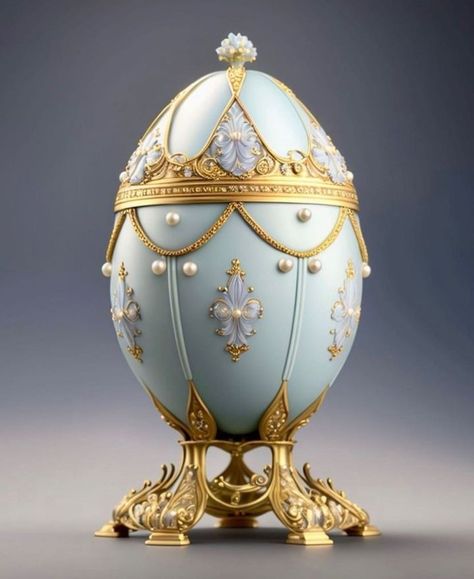 Fabrege Eggs Aesthetic, Antique Showpieces, Fairy Egg, Album Photography, Egg Artistry, Fantasy Figures, Easter Egg Designs, Easter Egg Crafts, Egg Crafts