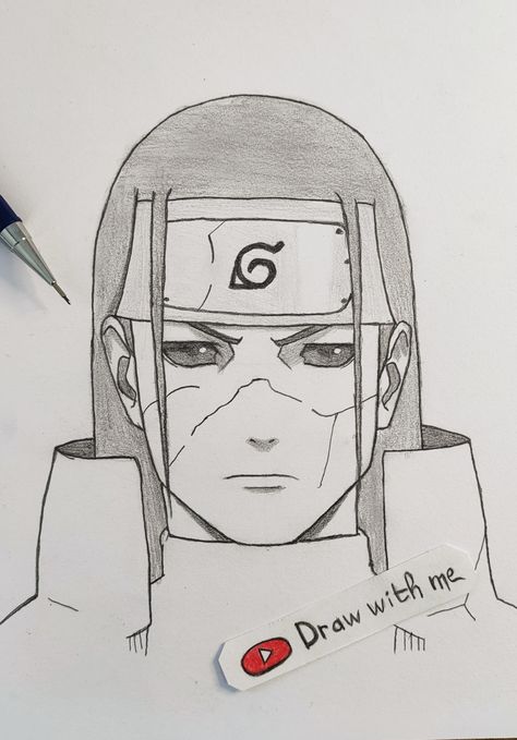 Naruto Characters Sketch Pencil, Hashirama Senju Sketch, Kakashi Drawing Pencil, Naruto All Characters Drawing, Hashirama Sketch, Hashirama Senju Drawing, Naruto Character Drawing, Pencil Drawings Anime Characters Sketch, One Peice Characters