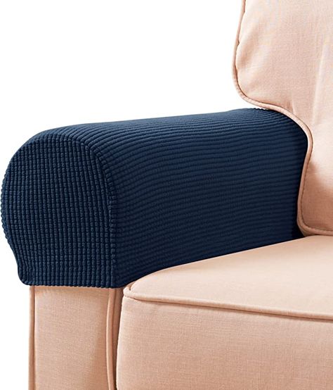 Amazon.com: subrtex Stretch Armrest Covers Spandex Arm Covers for Chairs Couch Sofa Armchair Slipcovers for Recliner Sofa with Twist Pins 2pcs (Light Grey) : Home & Kitchen Navy Armchair, Covers For Chairs, Armrest Covers, Fabric Chair, Recliner Sofa, Couch Sofa, Sofa Armchair, Slipcovers, Recliner