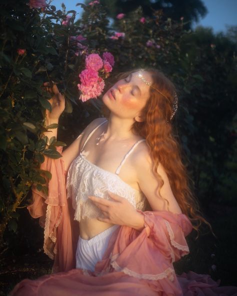 Dream a little dream for me. In frame: @emily.grondine #princess #rosegarden #fantasyphotography #fairytale #enchantedkingdom #etherealphotography Fairy Portrait Photography, Fairytail Photoshoot, Dnd Photoshoot, Fairytale Aesthetic Outfits, Fairy References, Beautiful Photoshoot Ideas Portraits, Princess Photoshoot Ideas, Fairycore Photoshoot, Fairy Reference