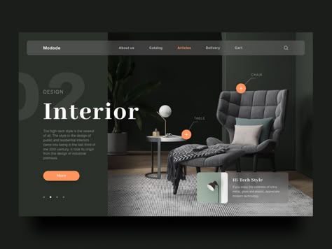 Interior Design by Oksana Bulavska for EPAM Design Team on Dribbble Interior Design Sites, Hero Section, Materials Board Interior Design, Presentation Board Design, Web Design Examples, Website Design Inspiration Layout, Furniture Website, Interior Design Presentation, Interior Design Website