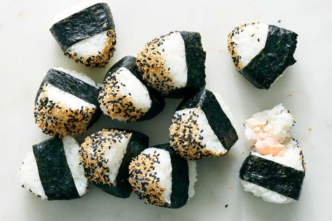 Salmon Onigiri Recipe Salmon Onigiri Recipe, Salmon Onigiri, Onigiri Recipe, Crispy Seaweed, Salmon And Shrimp, One Pot Dinners, Nyt Cooking, Quick Chicken, Birthday Brunch