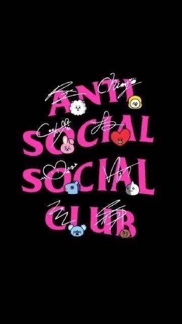 I DID NOT CREATE THIS.this is not mines Anti Social Social Club, Anti Social, Social Club, Pink And Black, Iphone Wallpaper, Iphone, Pink, White, Black