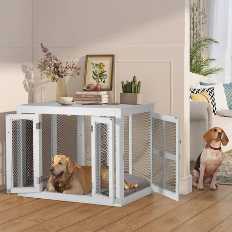 Lucidium Dog Pens by Clearly Loved Pets Feature Acrylic Walls End Table Pet Bed, Decorative Dog Crate, Dog Crate End Table, Small Dog House, Furniture Style Dog Crate, Pet Bed Dog, Indoor Dog Kennel, Crate End Tables, Doors Indoor