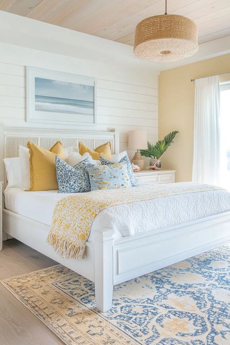 38 Beautiful Coastal Bedroom Design Ideas for a Serene Retreat Beach Vibe Bedroom Ideas, California Coastal Bedroom, Small Coastal Bedroom, Vibe Bedroom Ideas, Beachy Apartment, Coastal Bedroom Design, Costal Bedroom, Vibe Bedroom, Coastal Calm