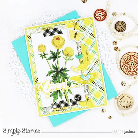 Lemon Twist, Aqua Blue Color, Simple Scrapbook, Sweet Moments, Simple Stories, Card Kits, Stamping Up Cards, Stamping Up, Sticker Book