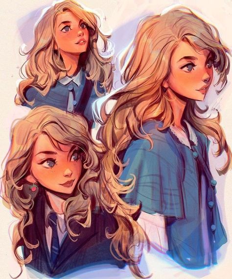 Buku Harry Potter, Images Harry Potter, Potter Art, Harry Potter Drawings, Luna Lovegood, Harry Potter Fan Art, Harry Potter Art, Digital Art Girl, Harry Potter Fan