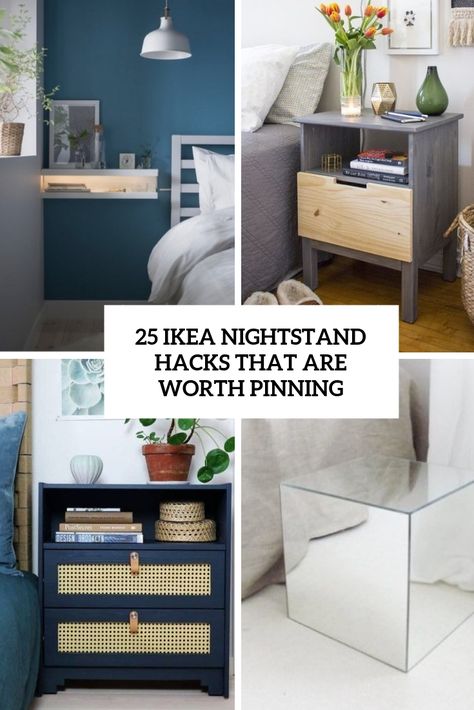 IKEA Rast Ikea Moppe Bedside Table, Kallax Nightstand Hack, Ikea Bedside Cabinets, Ikea Inspirations, Ikea Hack Nightstand, Ikea Nightstand Hack, Unique Nightstands, Ikea Bedside, Ikea Pieces