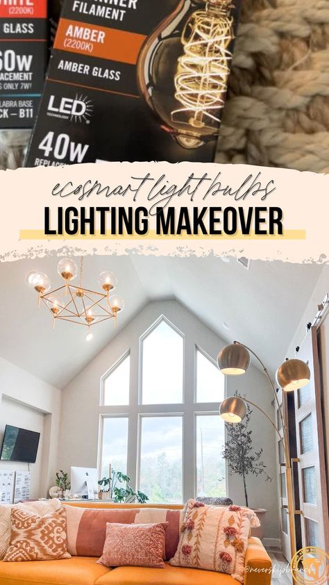 Lighting has the power to transform your spaces — maybe even more than paint. I’m sharing the 3 key things to look for when shopping for light bulbs, some tips for transforming your spaces using just lighting, and my go-to picks for lightbulbs that can instantly uplevel your space. Choosing Light Bulbs, Replace Light Fixture, Lighting Makeover, Right Light, Lightbulbs, Diy Home Decor Projects, Interior Design Tips, Interior Design Styles, Home Decor Kitchen