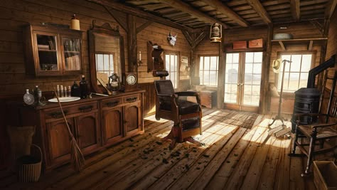 Old West House Interior, Western Environment Concept Art, Wild West Concept Art Environment, Saloon Concept Art, Wild West Interior, Western Saloon Interior, Concept Art Background, Old West Saloon, Interior Concept Art