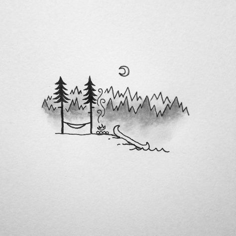 Camping Tattoo, Lake Tattoo, Best Tents For Camping, Best Camping Gear, Ways To Sleep, Camping Photography, Freedom Design, Dainty Tattoos, Sister Tattoos