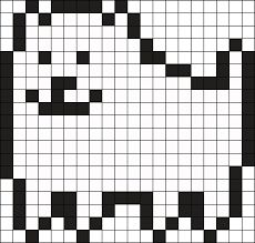 Annoying Dog Undertale Perler Bead Pattern | Bead Sprites | Characters Fuse Bead Patterns Undertale Kandi, Annoying Dog Undertale, Undertale Pixel Art, Pixel Art Templates, 8bit Art, Pattern Maker, Pixel Drawing, Perler Bead Templates, Diy Perler Bead Crafts