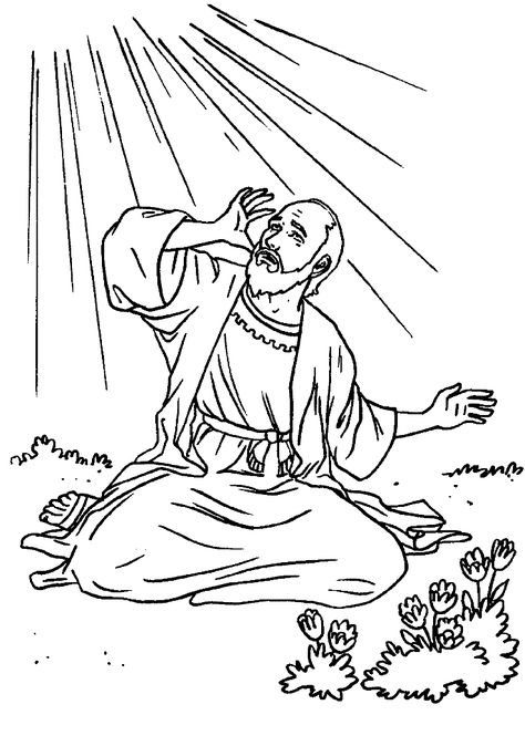 Saul To Paul Coloring Page, Paul On The Road To Damascus Craft, Saul Becomes Paul, Saul To Paul, Prophet Jeremiah, Paul Bible, Lds Coloring Pages, Acts 9, Sunday School Coloring Pages