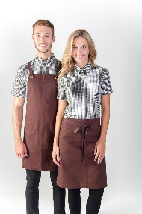 Waiter Uniform Design, Bar Uniform, Cafe Uniform, Waitress Uniform, Waiter Uniform, Uniform Ideas, Restaurant Uniforms, Hotel Uniform, Staff Uniforms