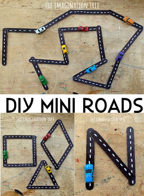 Make a gorgeous DIY mini roads set for encouraging fine and gross motor development, building shapes, letters of the alphabet and hours of imaginative play on the go too! Perfect as an easy homemade gift idea, and even more brilliant when paired with a vehicle related story book. Let’s make a DIY mini roads set!...Read More » Transportation Preschool Activities, Discovery Bottles, Transportation Activities, Imagination Tree, Transportation Preschool, Easy Homemade Gifts, Busy Boxes, Transportation Theme, Creative Curriculum