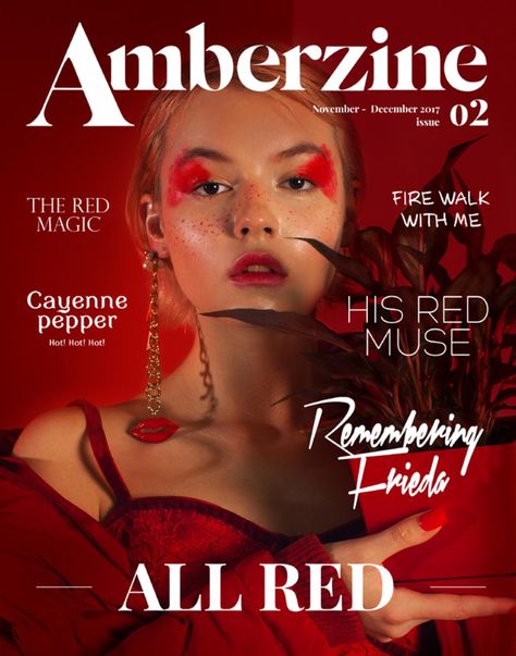 Red Magazine Cover, Red Magazine, Magazine Cover Ideas, Makeup Magazine, Pop Magazine, Vogue Magazine Covers, Fashion Magazine Cover, Design Objects, Red Party