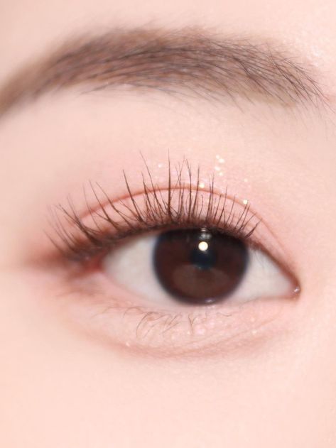 natural Korean eye makeup look Simple Neutral Eye Makeup, Eye Simple Makeup, Korean Eye Makeup Look, Makeup Look For Beginners, Korean Eyeliner, Korean Natural Makeup, Simple Makeup Natural, Korean Eye, Neutral Eye Makeup