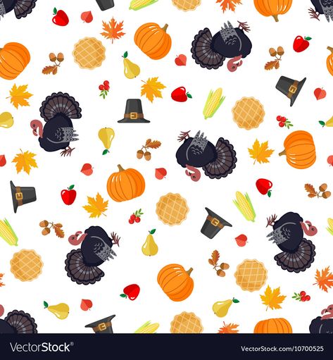 Thanksgiving Seamless Pattern, Thanksgiving Iphone Wallpaper, Flat Style, Fashion Flats, Seamless Pattern, Png Images, Seamless Patterns, Adobe Illustrator, Vector Images