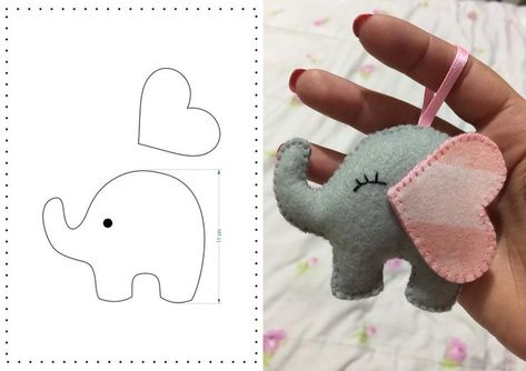 Sewing Soft Toys, Felt Animal Patterns, Felt Toys Patterns, Felt Crafts Patterns, Felt Crafts Diy, Sewing Stuffed Animals, Hand Crafts For Kids, Baby Sewing Projects, Felt Baby