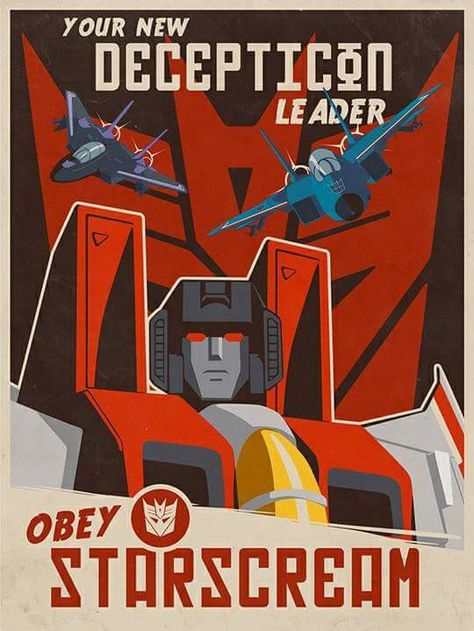 Decepticon Propaganda Poster Transformers Poster, Transformers Generation 1, Transformers Starscream, Transformers Art Design, Cartoons 80s 90s, Transformers Memes, Transformers Decepticons, Propaganda Poster, Transformers Funny