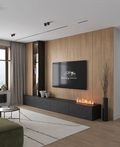 Living Room Wall Units, Latest Living Room Designs, Tv Room Design, Living Room Design Inspiration, Living Room Partition Design, 아파트 인테리어, Living Room Design Decor, Home Design Living Room, Living Room Tv Wall