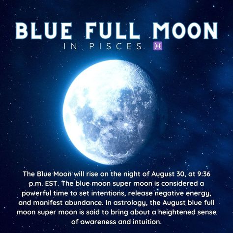 Super Moon Meaning, Pagan Knowledge, Blue Moon Rituals, Make Moon Water, Water Journal, Holistic Shop, Divination Witch, Full Moon In Pisces, Moon In Pisces