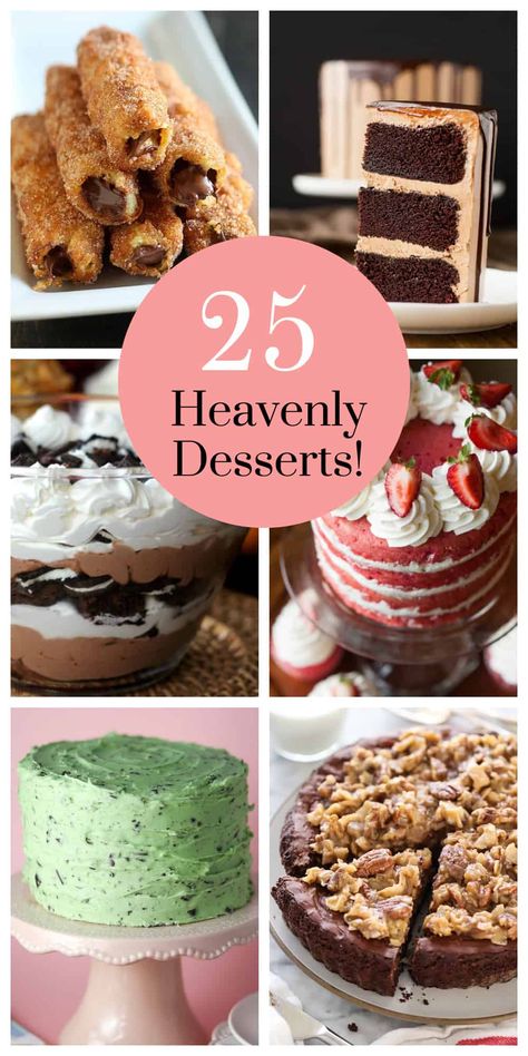 25 Heavenly Desserts - You Gotta Try Them All! #holidays #dessert #roundupdesserts #heavenlydesserts #sweets Rare Desserts, Interesting Desserts, Trending Desserts, Chocolate Mocha Cake, Heavenly Desserts, Famous Desserts, Strawberry Cream Cakes, Baked Caramel, Dessert Alternatives