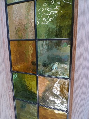 Half Glazed Victorian 4 Panel Style Pitch Pine Door - Stained Glass Doors Company Stained Glass Cabinets, Glass Bathroom Door, 1930 Style, Stained Glass Doors, Pitch Pine, Window Stained, Slumped Glass, Stained Glass Door, Glass French Doors