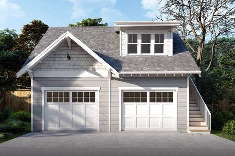 Car Garage Plans, Craftsman Garage, Garage Apartment Plan, Garage Guest House, Carriage House Plans, Garage Loft, Garage Addition, Garage Apartment Plans, Apartment Floor Plan