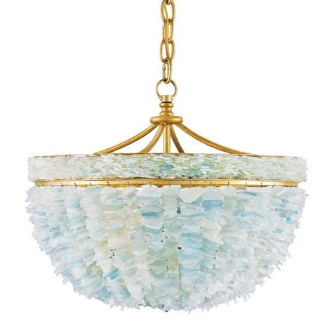 Shades of Sea Glass - Florida Design Key West Decor, Sea Glass Chandelier, Coastal Light Fixtures, Coastal Pendant Lighting, Beach House Lighting, Sea Glass Decor, Coastal Chandelier, Marble Trend, Coastal Lighting