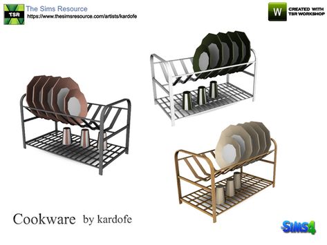 Dish drainer with plates and glasses, in three color options Found in TSR Category 'Sims 4 Miscellaneous Decor' Sims 4 Dish Rack, Sims 4 Cc Furniture Living Rooms, Lotes The Sims 4, Sims 4 Kitchen, Sims 4 Cas Mods, The Sims 4 Pc, Cc Furniture, Sims 4 Bedroom, Free Sims 4