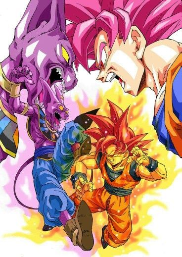 God of Destruction Lord Beerus vs Super Saiyan God Goku Ssjg Goku, Goku Vs Beerus, Goku Super Saiyan God, Gravity Fall, Super Saiyan God, Goku Vs, Goku Super, Dragon Ball Goku, Dragon Ball Gt