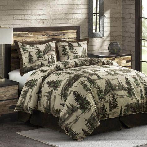 Check out the deal on Balsam River Bedding Sets at Cabin Place Rustic Comforter Sets, Lodge Style Home, Lodge Bedding, Rustic Comforter, Summer Bed, Cotton Comforter Set, Bed Comforter, Forest Pattern, Rustic Bedding