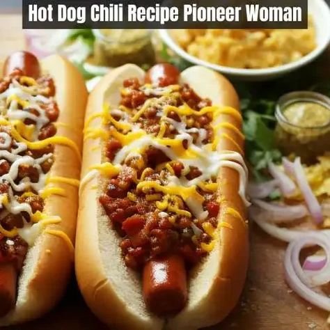 Hot Dog Chili Recipe Pioneer Woman - Easy Kitchen Guide Chili Dogs Recipe, Chili For Hot Dogs Recipes, Easy Hot Dog Chili Recipe, Chili Recipe Pioneer Woman, Pioneer Woman Chili, Easy Hot Dog Chili, Hot Dog Chili Recipe, Chili Recipe Video, Chili Dog Sauce