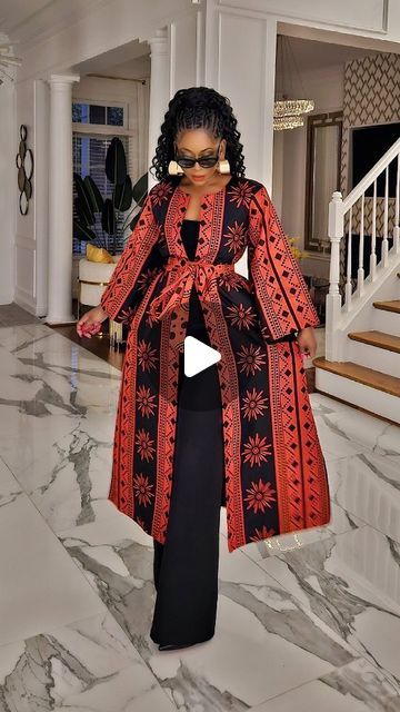 Karen All on Instagram: "|Amazon luxe bag find✨️| Ladies, you need this bag this holiday season. Thank me later😂... Find link in my bio (shop Amazon Storefront). #amazonfinds #founditonamazon #viralreels #reelsexplore" Womens African Fashion Ankara Styles, Dress With Kimono Outfits, Ankara Kimonos, Kimono Jacket Outfit, Ankara Kimono Style, Ankara Kimono Jacket, Kimono Ankara, African Kimono, Kimono Styles