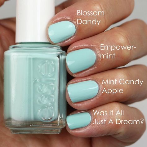 Essie Mint Candy Apple, Mint Nail Polish, Pretty Nail Colors, Just A Dream, Glamour Nails, Mint Candy, Essie Nail Polish, Candy Apple, Chic Nails