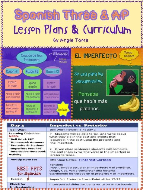 Spanish Three & AP Lesson Plans and Curriculum for an Entire Year.  Don't be overwhelmed!  No-Prep Lesson Plans and all the curriculum you need to teach Spanish Three and AP.  No book needed for Spanish Three. #SpanishThree #APSpanish #SpanishLessonPlans Ap Spanish Language, Spanish Curriculum, Comprehensible Input, Spanish Lessons For Kids, Spanish Lesson Plans, Interactive Notebook Activities, High School Spanish, Ap Spanish, Stories Videos