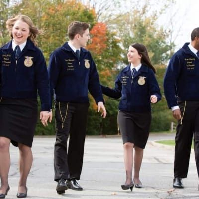 Ffa Official Dress, Ffa Jacket, Official Dress, School Dress Code, Official Shoes, Official Dresses, Agricultural Science, Bell Ringers, Letterman Jackets