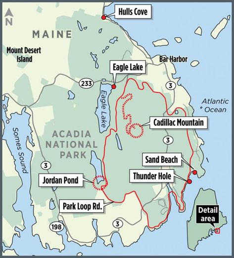 Acadia National Park Map, National Park Trip, Maine Road Trip, Camping In Maine, National Park Map, Acadia National Park Maine, New England Road Trip, East Coast Travel, East Coast Road Trip