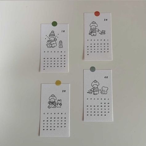 Diy Calender Aesthetic, Diy Calendar Aesthetic, Aesthetic Calendar Handmade, Desk Calendar Aesthetic, Korean Calendar Aesthetic, Callender Handmade 2024, Diy Calendar Design, 달력 디자인, Best Anime Drawings